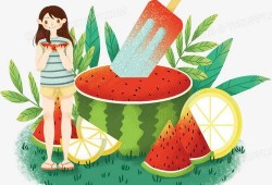 吃瓜创意绘画