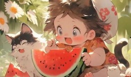 农夫吃瓜动漫图片,笑谈田园生活