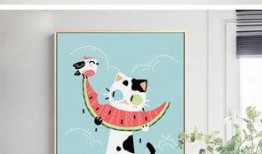 小猫吃瓜画,萌态十足引网友热议